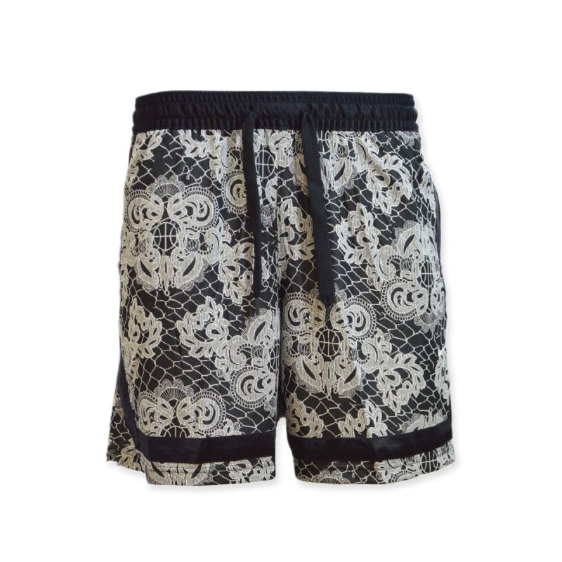 Nike Fly Crossover AOP Black/Light Bone women's - DC0869-010 fekete short