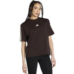 Adidas Women's Essentials 3-Stripes Boyfriend T-shirt Dark Brown 2xs ruházat KX0794
