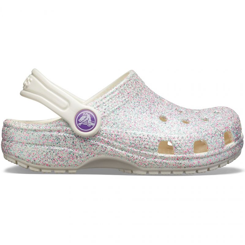 Crocs Classic Glitter Clog Jr 205441 szürke papucs