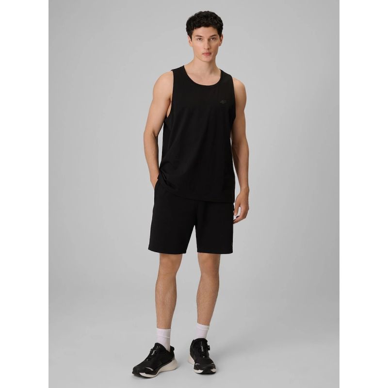 Regular sleeveless shirt for men, smooth, 4F