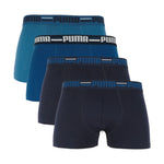 Puma Brand Elastic Men's Boxer 4-Pack Navy/Blue 938197 kék short