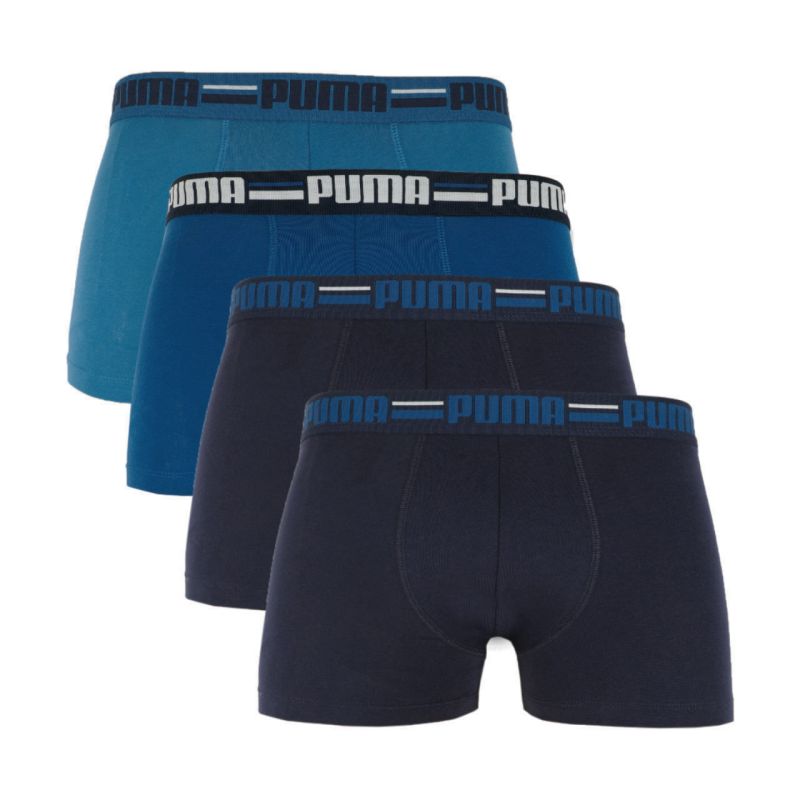 Puma Brand Elastic Men's Boxer 4-Pack Navy/Blue 938197 kék short