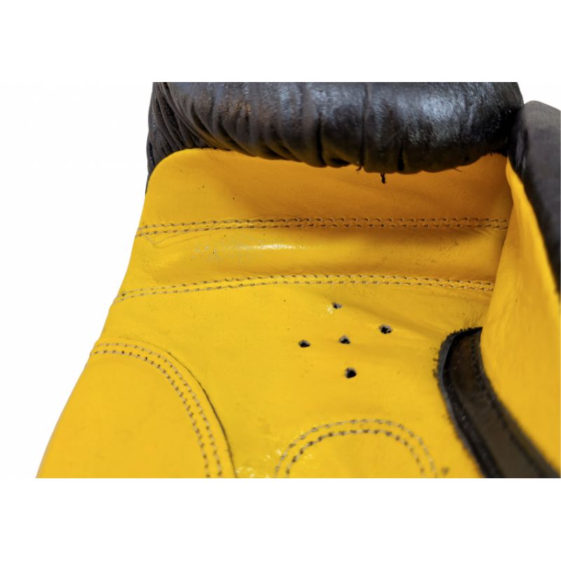 TOP TEN (W) FIGHT RTT-2 Boxing Gloves 10 oz Black and Yellow sárga kesztyű