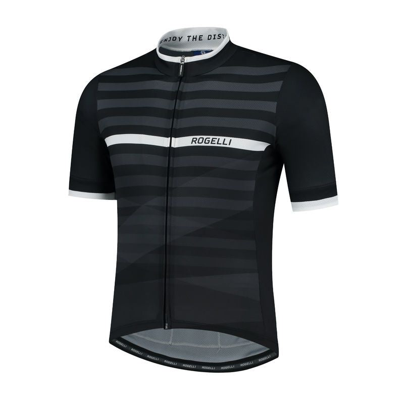 Rogelli STRIPE 2XL black and white T-shirt fehér póló