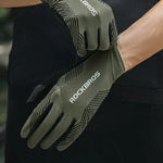 Rockbros 16110006002 shock-absorbing cycling gloves size - green and black fekete kesztyű