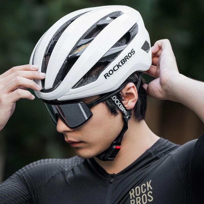 Rockbros LK-79 Bike Helmet 58–62 cm - White biały helmets, lights