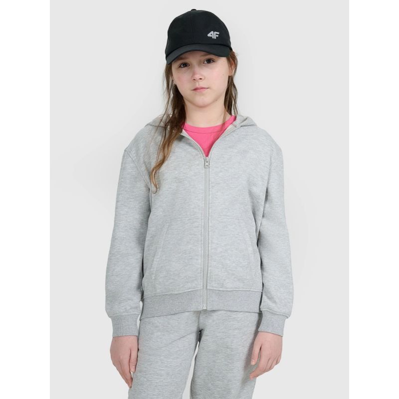 Girls' sweatshirt with a hood, 4F 4FJWMM00TSWSF1861-25M kapucnis pulóver
