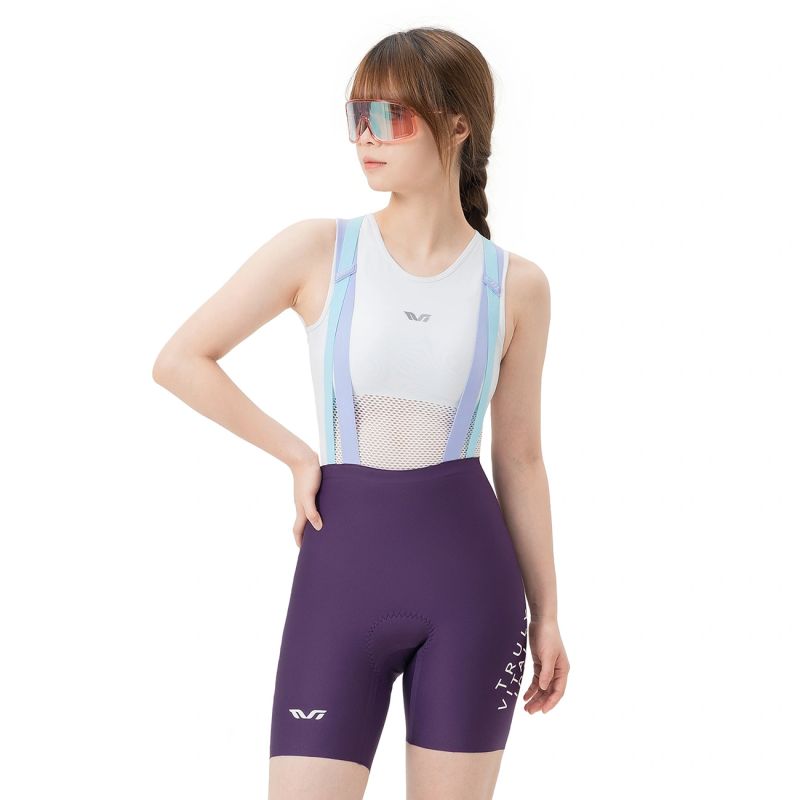 Rockbros TVI Women's Cycling with Bib and Pad Size M - Purple m \ fioletowy rövidnadrág 20210017008-211681