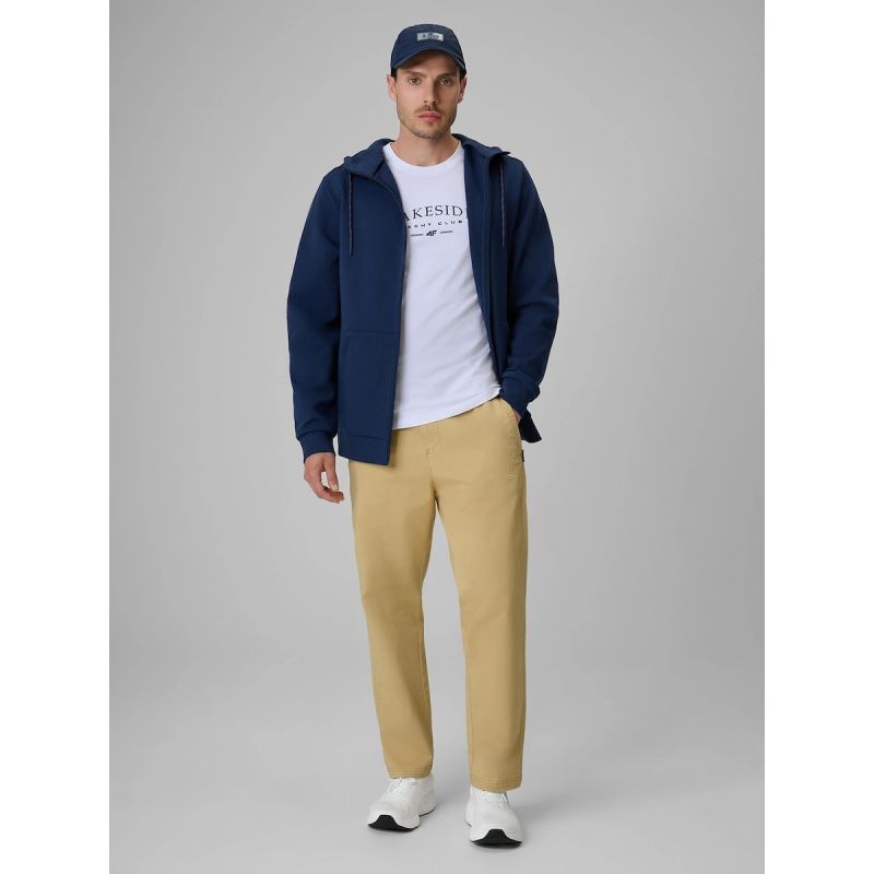 Men's zip-up sweatshirt with hood 4F