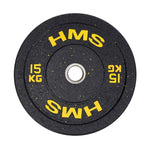HMS YELLOW BUMPER Olympic Plate 15 kg fekete edzőfelszerelés 17-61-027