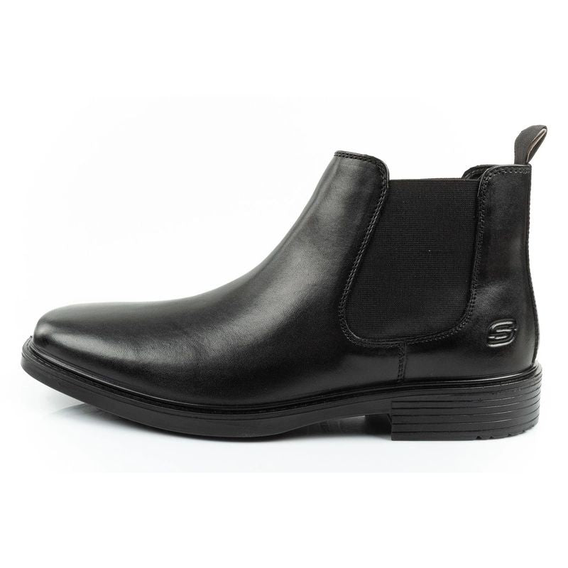 Skechers men's Chelsea boots Miller-Boris elegant leather utcai cipő