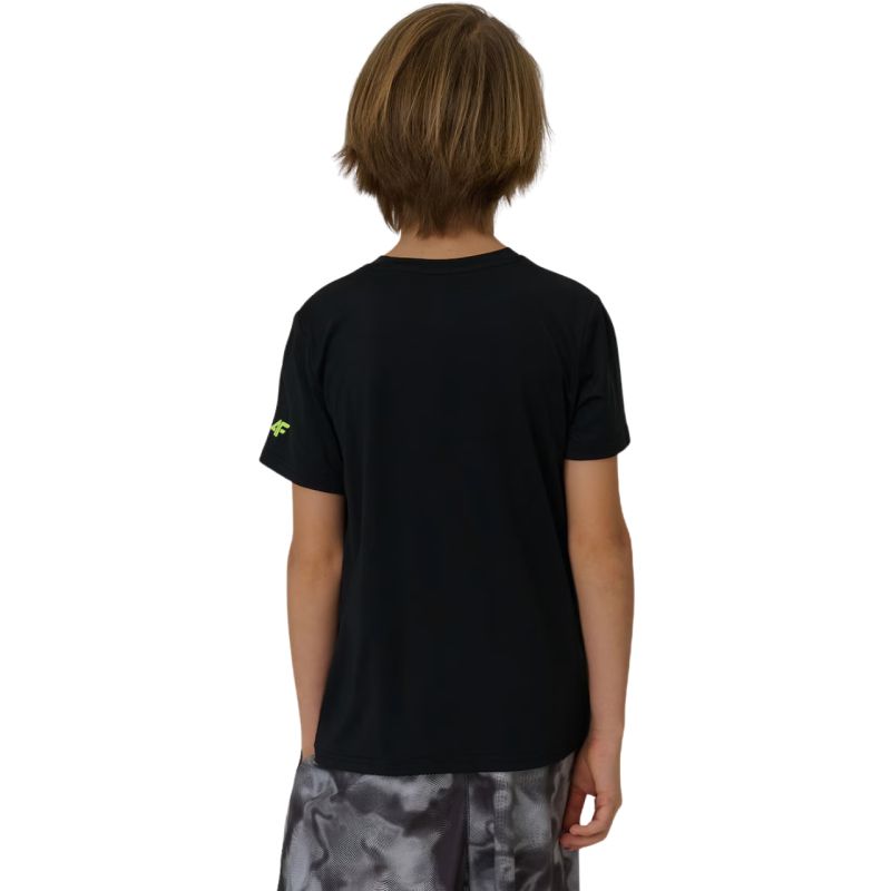 4F Boy's T-shirt FNK M1966 deep 20S fekete póló 4FJWSS26TFTSM196620S