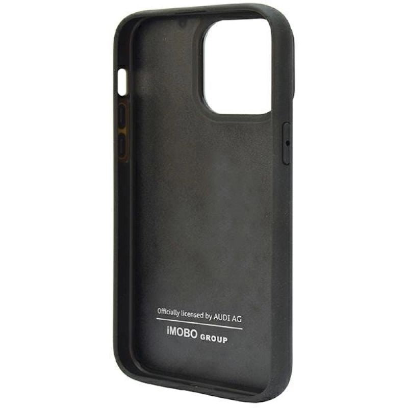 Audi Carbon Fiber Stripe iPhone 14 Pro Max 6.7" black/black hardcase AUS- /D1-BK fekete telefontok
