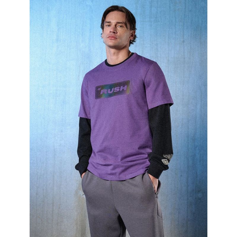 4F Men's regular printed T-shirt póló 4FRSS26TTSHM3659-50S