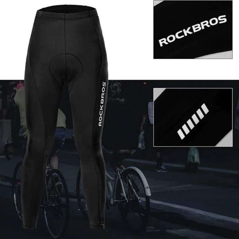 Rockbros Breathable Cycling Pants with Pad - Black