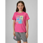 4F Girls' regular printed T-shirt ruházat 4FJRSS26TTSHF4418-54S