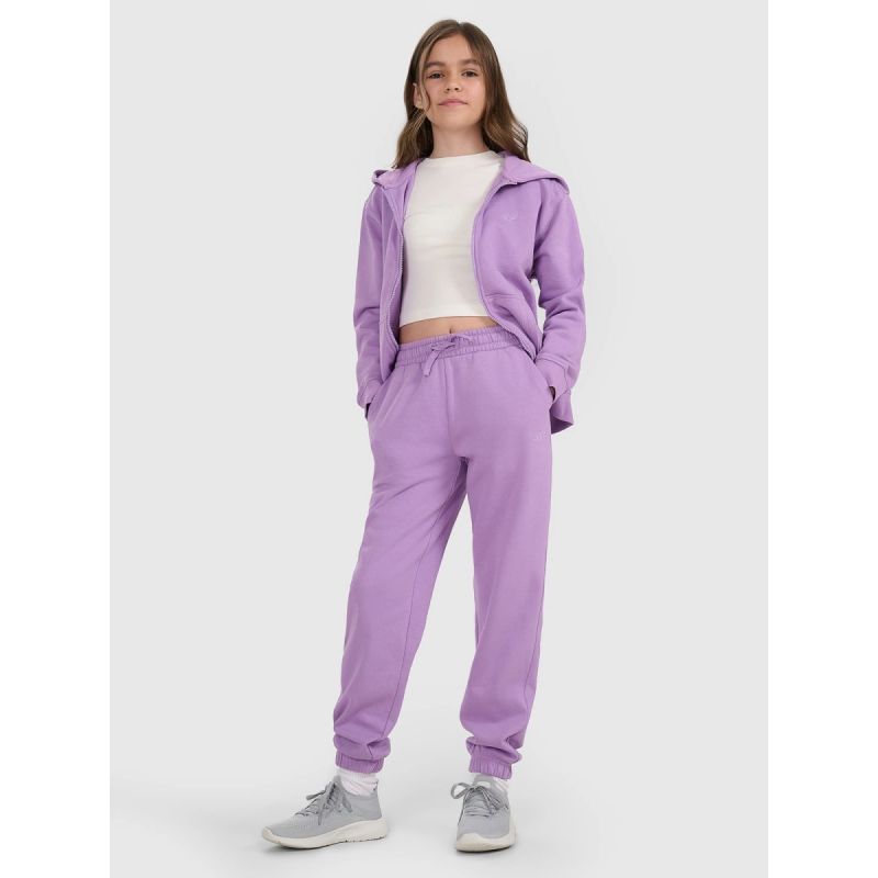 Girls' jogger sweatpants 4F 4FJRAW25TTROF1616-51S nadrág