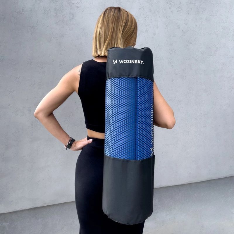 Wozinsky exercise mat 181 x 63 x 0.9 cm thick gymnastic yoga mat black czarny jóga matrac 5907769300417-63711