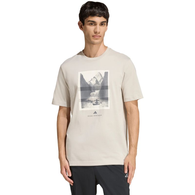 Adidas Men's Outdoor Kayaking Graphic T-shirt bézs póló