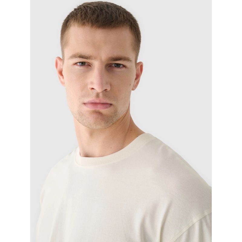 Men's oversize longsleeve with print 4F 4FRAW24TLONM507-83S hosszú ujjú póló
