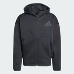 New Adidas ZNE Full-Zip Hooded Men's Black Hoodie - JE7538 fekete kapucnis pulóver