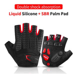 Rockbros S cycling gloves with gel inserts - black and red s \ czarny || czerwony kesztyű
