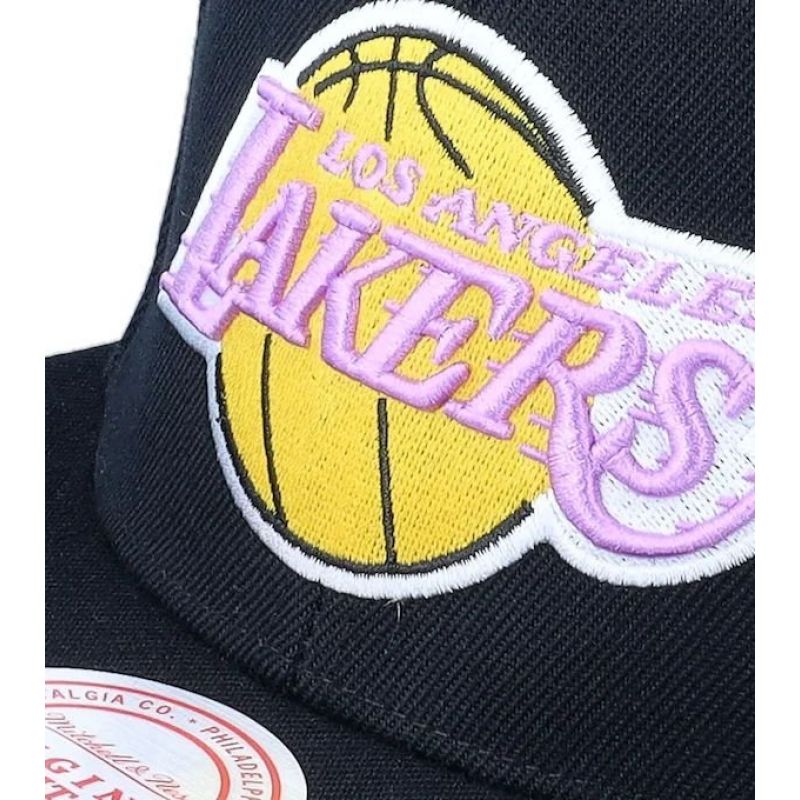 Mitchell & Ness NBA Los Angeles Lakers Top Spot Snapback Hwc Lakers Cap HHSS2976-LALYYPPPBLCK Sapka