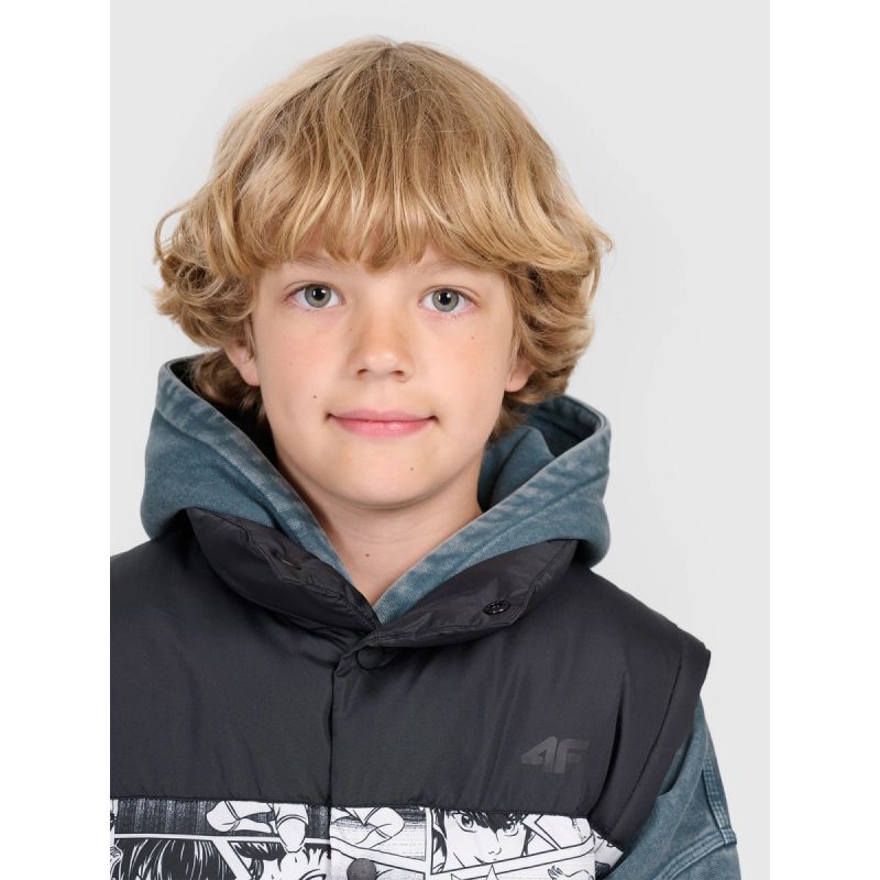 Boy's down vest with synthetic filling 4F 4FJRAW25TVJAM321-10A kabát