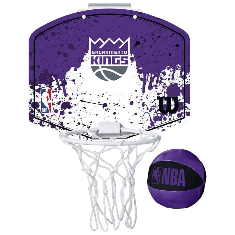 Wilson NBA Team Sacramento Kings Mini Hoop Basketball Backboard WTBA1302SAC lila kosárlabda
