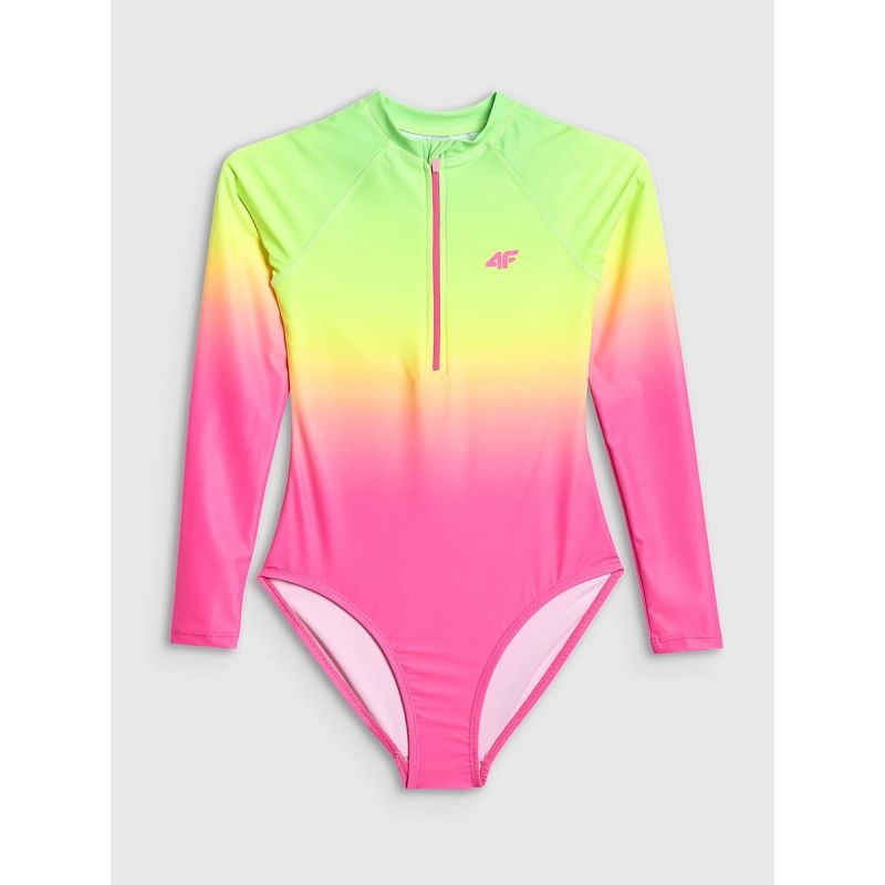 4F Girls' one-piece swimsuit with UPF50+ filter 158/164 kiegészítő 4FJRSS26USWSF144-91A