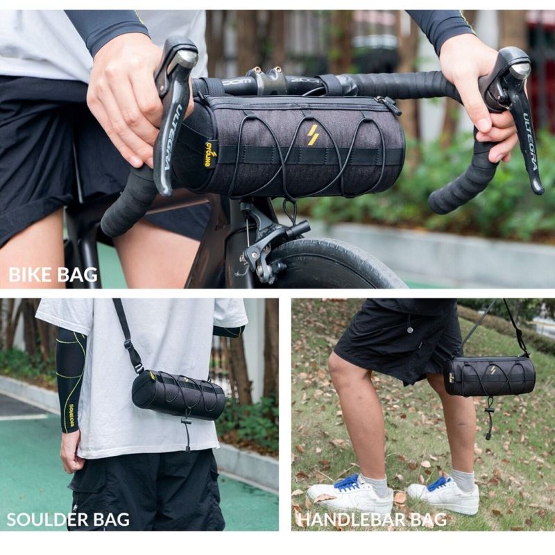 Rockbros Bike Handlebar Bag, Tube, Black fekete táska