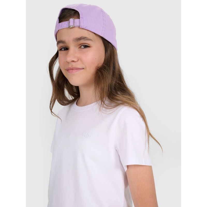 Regular plain girls' T-shirt 4F 4FJRMM00TTSHF3231-10S póló