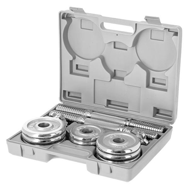 HMS Dumbbells in a case CHROME 2x7.5kg STC15 edzőfelszerelés 17-59-102
