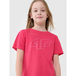 Girls' regular printed T-shirt 4F 4FJWSS25TTSHF2176-55S póló