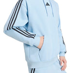 Adidas Essentials 3-Stripes Fleece Hoodie for men, light kék férfi kapucnis pulóver KY4170