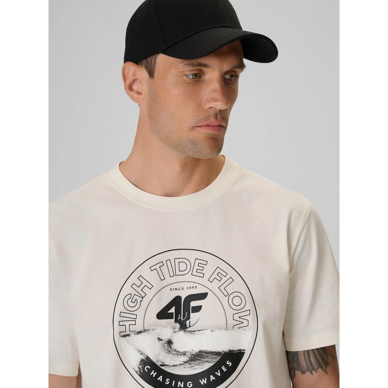 4F Men's regular printed T-shirt póló 4FRSS26TTSHM4298-11S