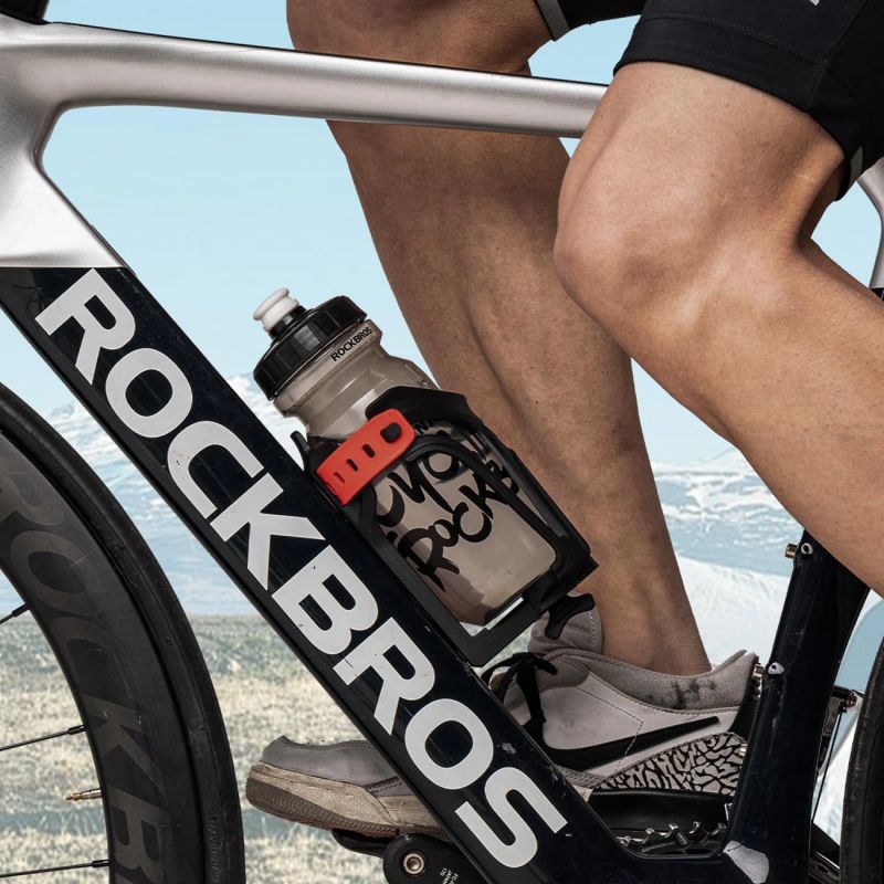 Rockbros 31210029 Motorcycle Bottle Holder - Black and Red piros training equipment