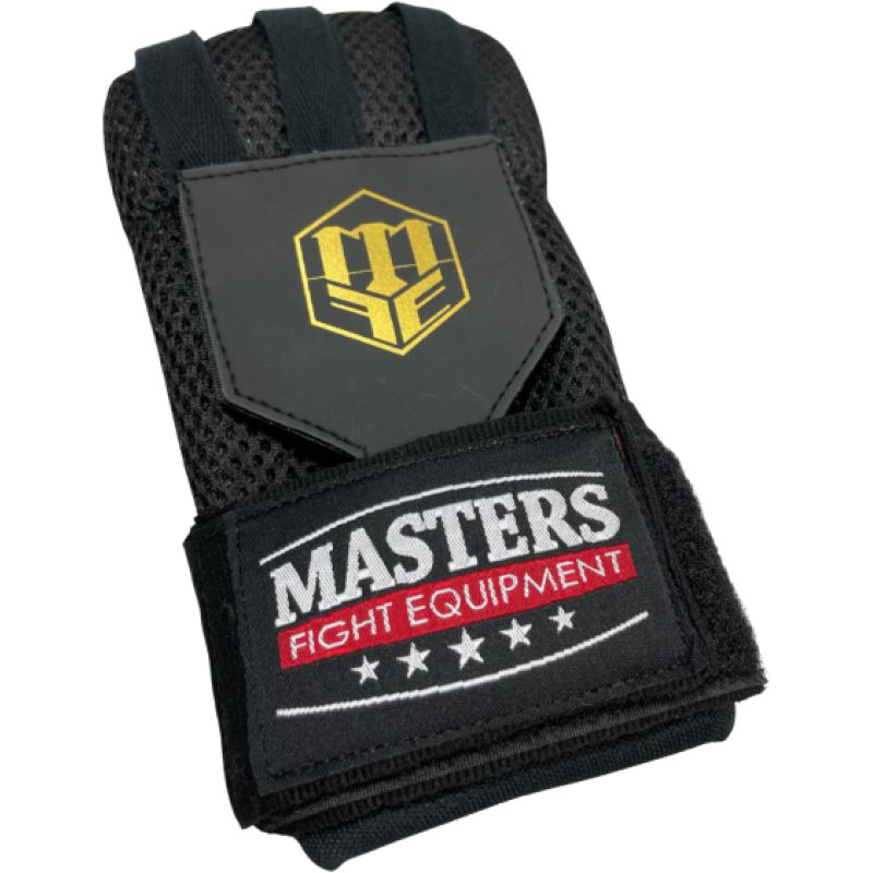 MASTERS FIGHT EQUIPMENT MASTERS BBŻ-GRIP gel boxing bandages black s/m edzőfelszerelés 03558-SM