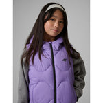 Girls' hooded vest 4F 4FJRSS26TVJAF355-51S vests