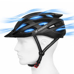 Wozinsky MTB Bike Helmet with Removable Visor and Rear USB Light M - Black czarny védőfelszerelés HT-28VCB-199803