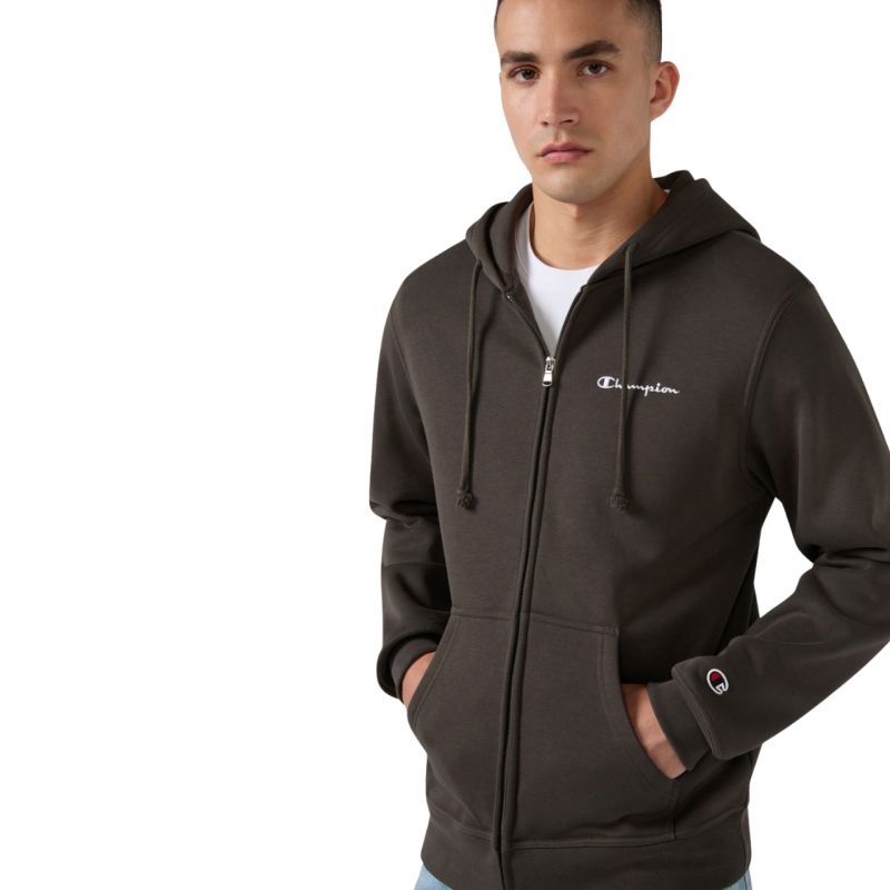 Champion Men’s Hooded Full Zip Sweatshirt, brown, 221794 GS509 barna férfi kapucnis pulóver 221794GS509