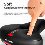 Rockbros AQ-6090R bicycle saddle - black and red czarny || czerwony kiegészítő 7016802870560-157404