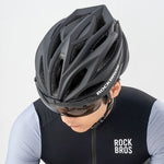 Rockbros Bike Helmet with Visor, Detachable UV Protective Goggles, Unisex - Black/Brown czarny || brązowy helmets, glasses, training equipment