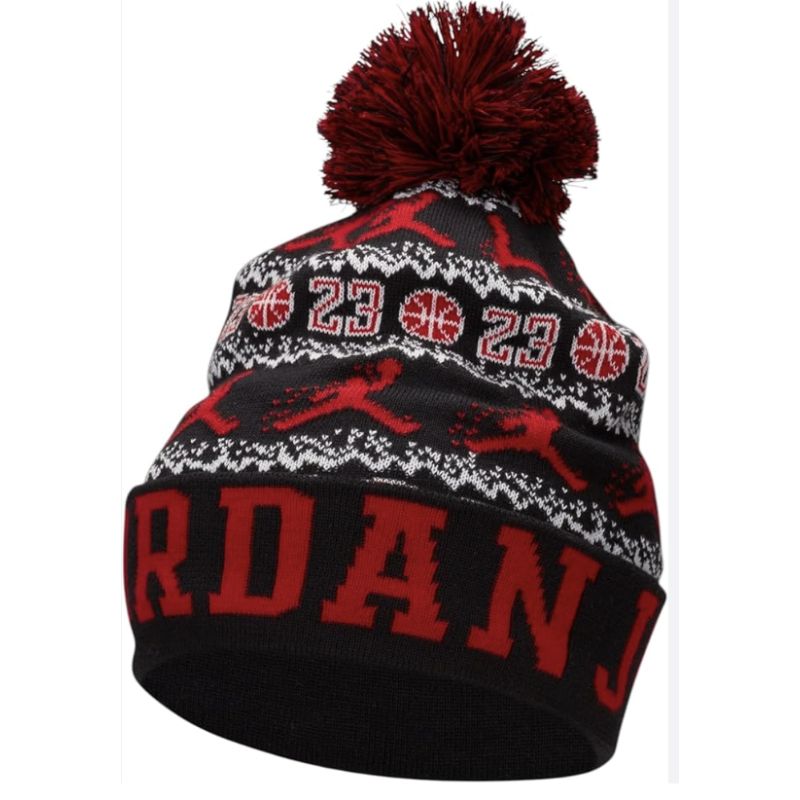 AIR Jordan Peak Unisex Pom-Pom Winter Hat - uniwersalny hats