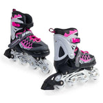 Enero Pro Roller Skates-Roller Skates-Ice Skating 4in1 Led 34-37 Pink-Gray szürke skates, roller skates
