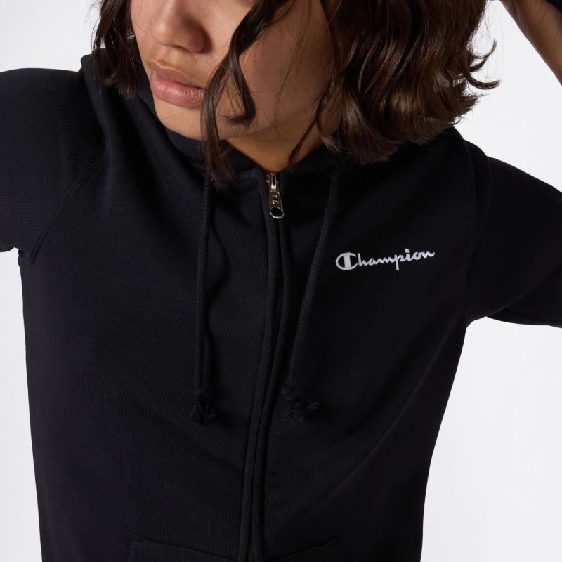 Champion Women's Full Zip Hoodie Sweatshirt Black 118406 KK001 fekete kapucnis pulóver