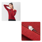 Rockbros TVI Women's Long Sleeve Cycling Jersey Fall/Winter L - Red l \ czerwony kötött sapka 15310002003-211743