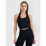 4F Women's slim crop top smooth | Anna Lewandowska atléta 4FALSSS25TSLEF215-20S