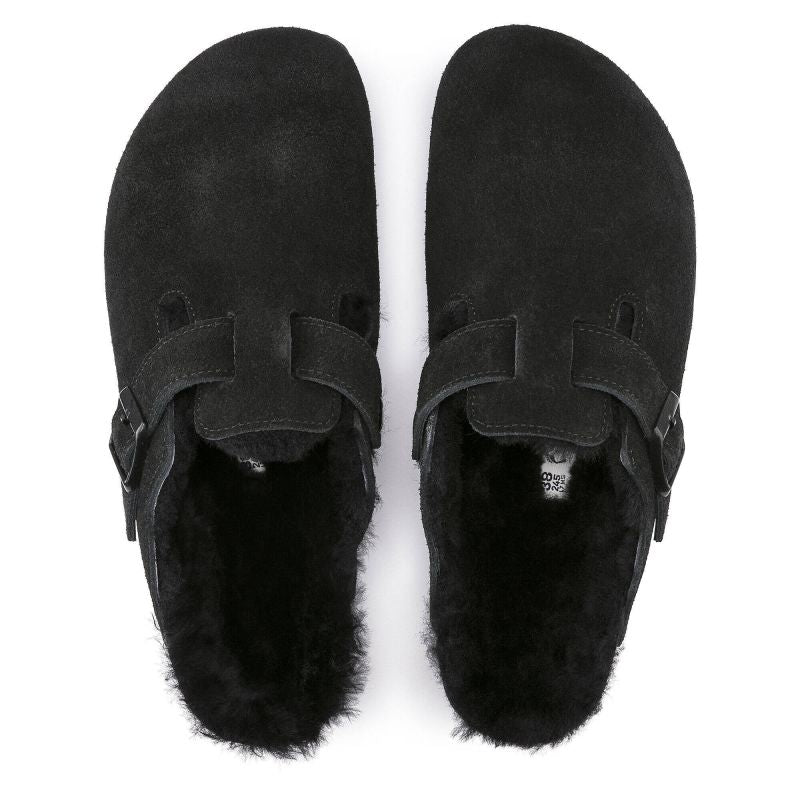 Birkenstock Boston Shearling Black Women's Wool Insulated Clogs in Suede Leather Narrow (0259883) Kiegészítő