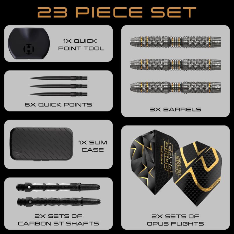 Harrows Opus 90% steeltip darts kiegészítő OpusQP